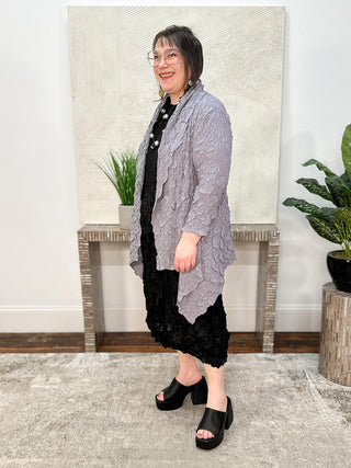 Vanite Couture Pucker Pleat Cover Up, Grey - Statement Boutique