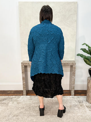 Vanite Couture Pucker Pleat Cover Up, Teal - Statement Boutique