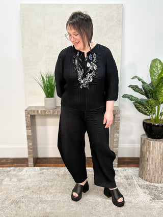 Vanite Couture Angled Barrel Pant, Black - Statement Boutique