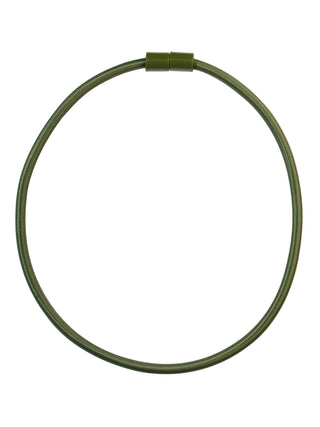 Zsiska Bliss 24" Magnetic Cord Necklace, Olive - Statement Boutique