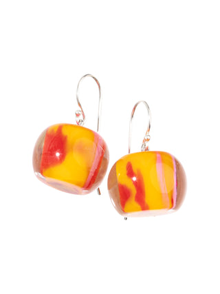 Zsiska Bliss Musee Tie Dye Wire Drop Earrings, Pink Multi - Statement Boutique