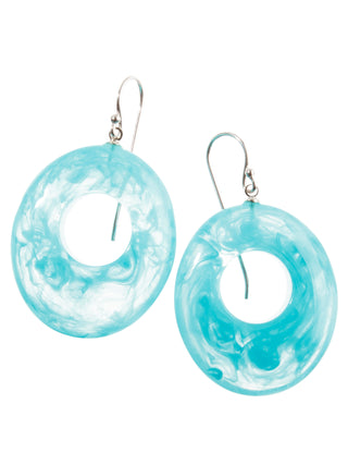 Zsiska Bliss Organa Cut Out Wire Drop Earrings, Turquoise - Statement Boutique