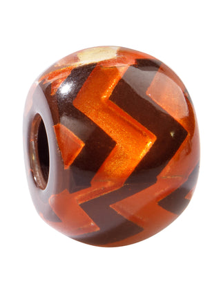 Zsiska Bliss Prue Chevron Round Bead, Brown/Orange - Statement Boutique