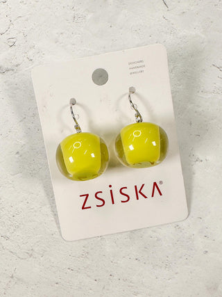 Zsiska Bliss Vive Drop Earrings, Lime - Statement Boutique
