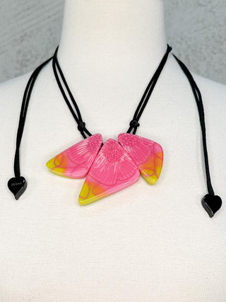 Zsiska Prima Flora 3 Bead Necklace, Pink - Statement Boutique