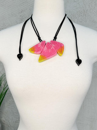 Zsiska Prima Flora 3 Bead Necklace, Pink - Statement Boutique