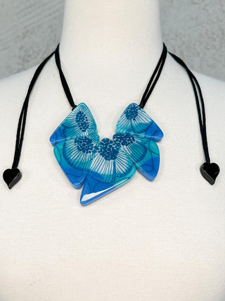 Zsiska Prima Flora 5 Bead Necklace, Teal - Statement Boutique