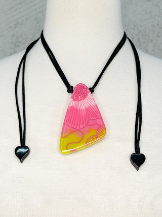 Zsiska Prima Flora Pendant Necklace, Pink - Statement Boutique