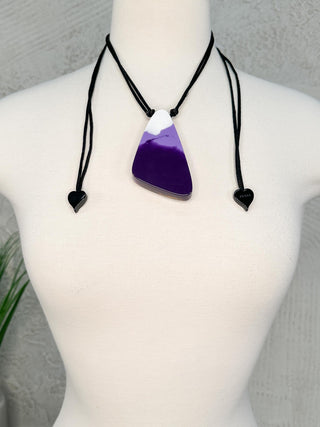 Zsiska Prima Flora Pendant Necklace, Purple - Statement Boutique