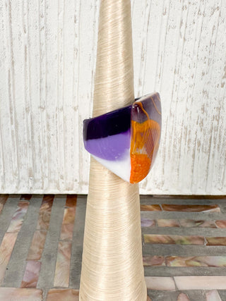 Zsiska Prima Flora Ring, Purple - Statement Boutique