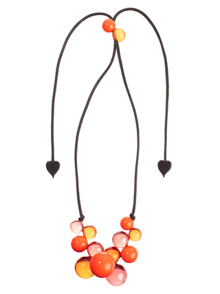 Zsiska Prue Bauble Adjustable Pendant Necklace, Red/Pink - Statement Boutique