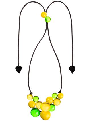 Zsiska Prue Bauble Adjustable Pendant Necklace, Yellow/Green - Statement Boutique