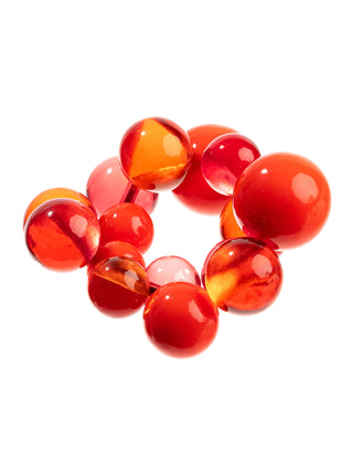 Zsiska Prue Bauble Bracelet, Red/Pink - Statement Boutique