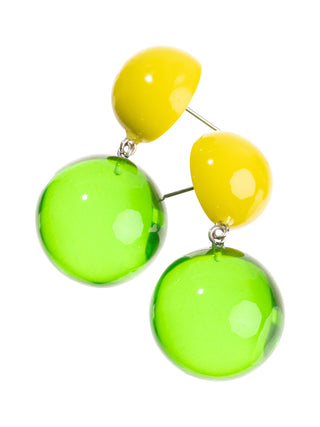 Zsiska Prue Bauble Post Drop Earrings, Green - Statement Boutique