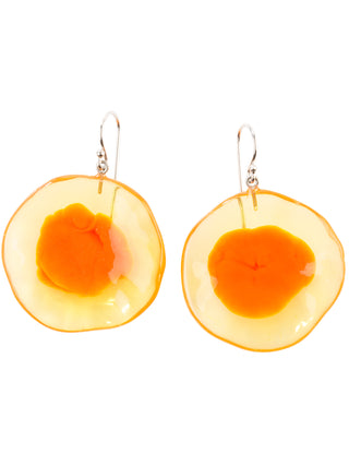 Zsiska Prue Flora Medium Wire Drop Earrings, Orange - Statement Boutique