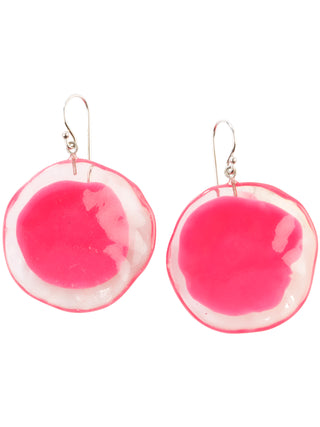 Zsiska Prue Flora Medium Wire Drop Earrings, Pink - Statement Boutique