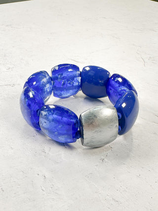Zsiska Prue Pyrite Bracelet, Blue - Statement Boutique