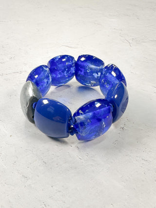 Zsiska Prue Pyrite Bracelet, Blue - Statement Boutique
