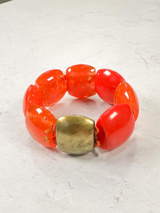Zsiska Prue Pyrite Bracelet, Orange - Statement Boutique