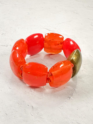 Zsiska Prue Pyrite Bracelet, Orange - Statement Boutique