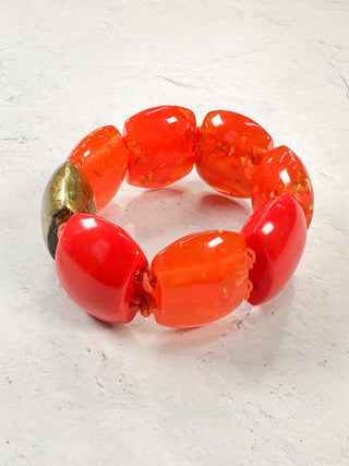 Zsiska Prue Pyrite Bracelet, Orange - Statement Boutique
