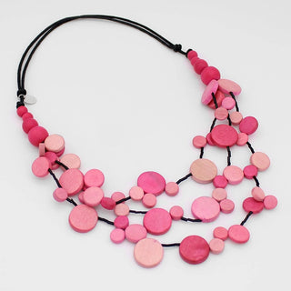 Sylca Designs Pink Multi Strand Millie Necklace - Statement Boutique