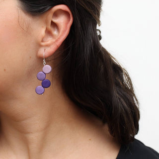Sylca Designs Purple Eva Dangle Earrings - Statement Boutique