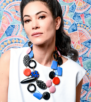 Dakota Necklace, Blue/Orange