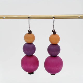 Sylca Designs Fuchsia Drop Lela Earrings - Statement Boutique
