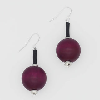 Sylca Designs Purple Ball Drop Earring - Statement Boutique