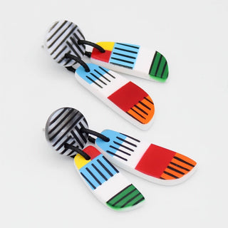 Sylca Designs Bright Multi Color Geometric Earring - Statement Boutique