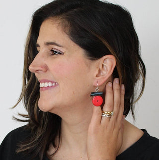 Sylca Designs Red Elaine Earrings - Statement Boutique