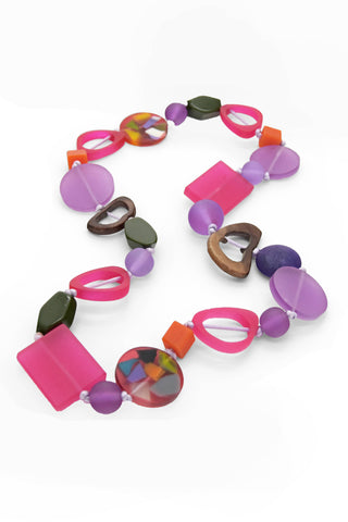 Nusantara Inc. Diwali Resin Necklace-81341 - Statement Boutique