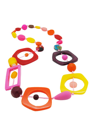 Nusantara Inc. Diwali Resin Necklace-81468 - Statement Boutique