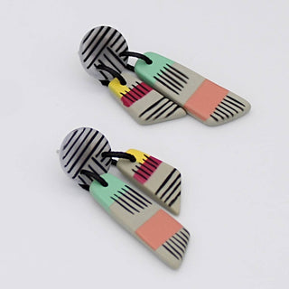 Sylca Designs Vivid Hues Geometric Earring - Statement Boutique