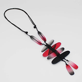 Sylca Designs Red and Black Bennett Pendant Necklace - Statement Boutique