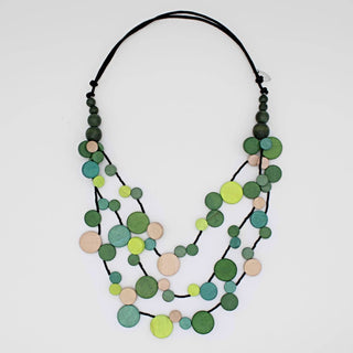 Sylca Designs Green Multi Strand Millie Necklace - Statement Boutique