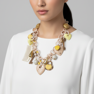 Symi Necklace, Yellow/Neutrals