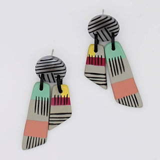 Sylca Designs Vivid Hues Geometric Earring - Statement Boutique