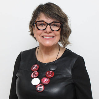 Sylca Designs Red Marble Resin Necklace - Statement Boutique