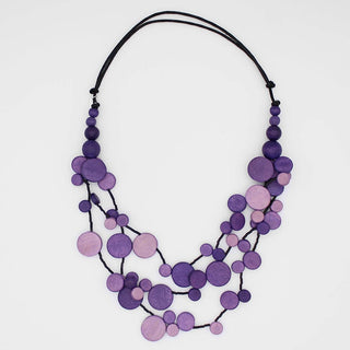 Sylca Designs Purple Multi Strand Millie Necklace - Statement Boutique