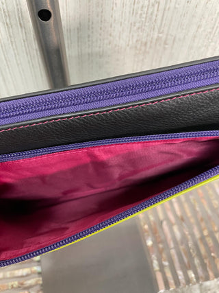 iLi New York Double Zip Crossbody Bag, Black Brights - Statement Boutique