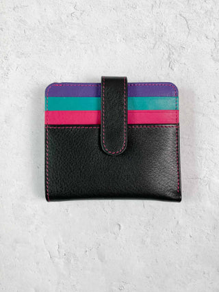 iLi New York Small Bifold Wallet, Black Brights - Statement Boutique