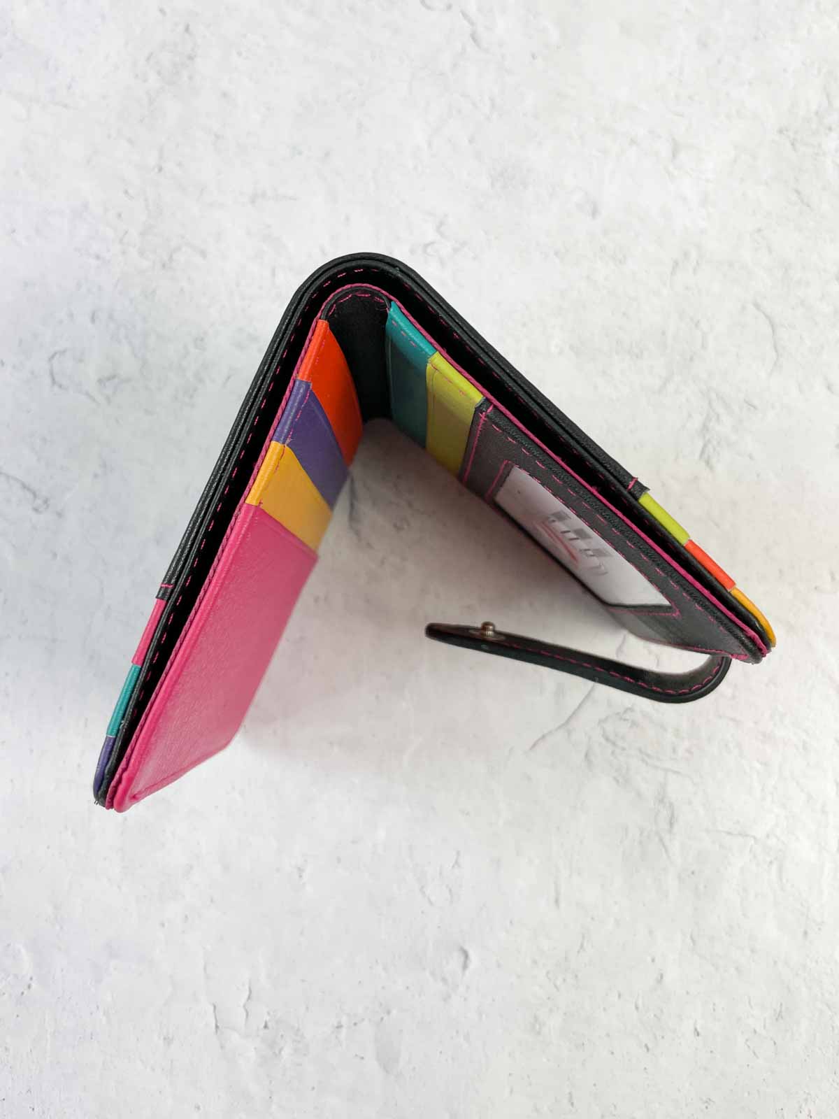 iLi New York Small Bifold Wallet, Black Brights - Statement Boutique