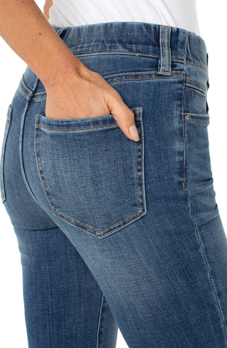 Liverpool Los Angeles Gia Glider Crop Flare with Exposed Buttons, Neola - Statement Boutique