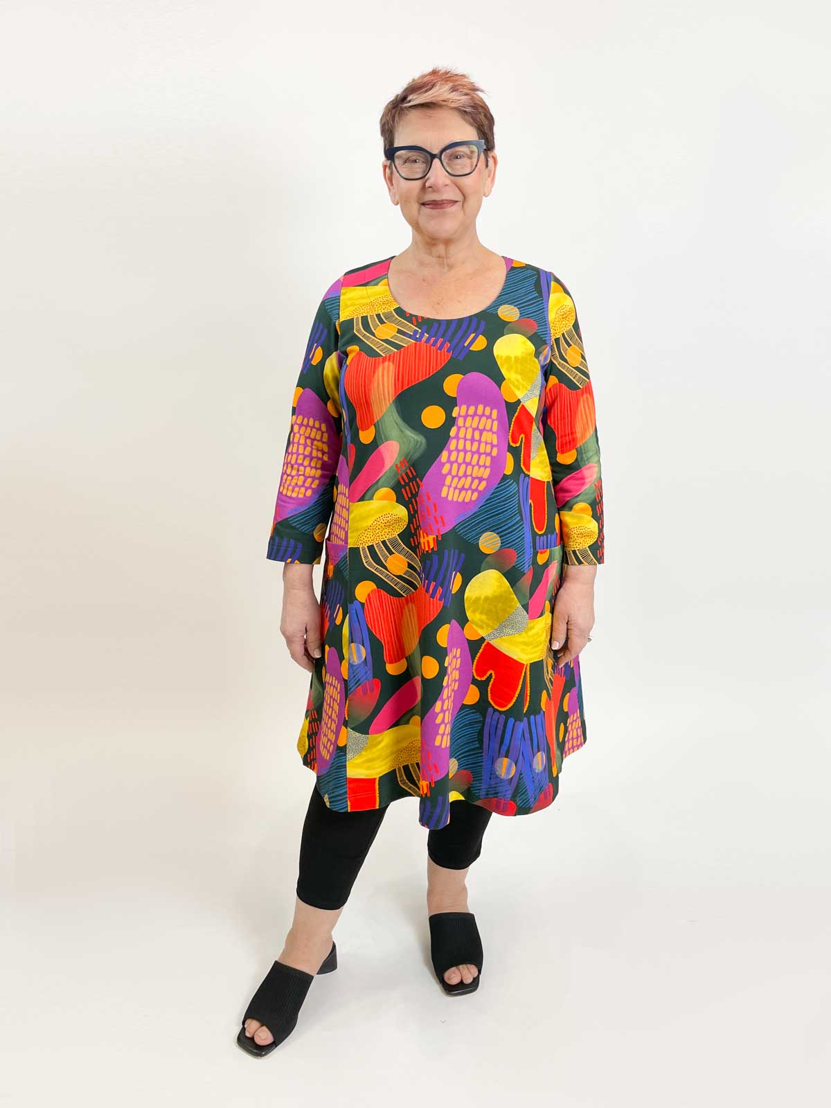 Aino Diana Tunic Dress, Mamaki Print - Statement Boutique