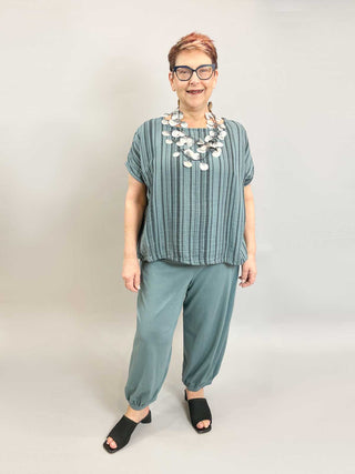 Bryn Walker Bamboo Cotton Campo Pant, Millpond - Statement Boutique