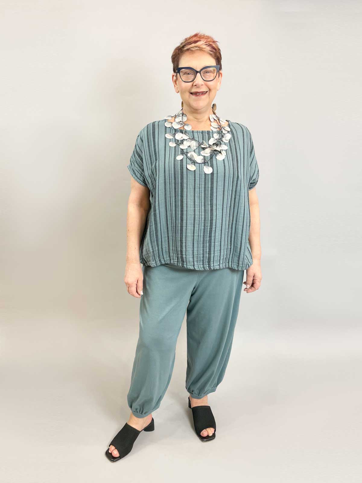 Bryn Walker Bamboo Cotton Campo Pant, Millpond - Statement Boutique