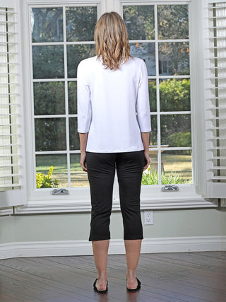 Chalet et ceci Jersey 3/4 Sleeve Basic Top