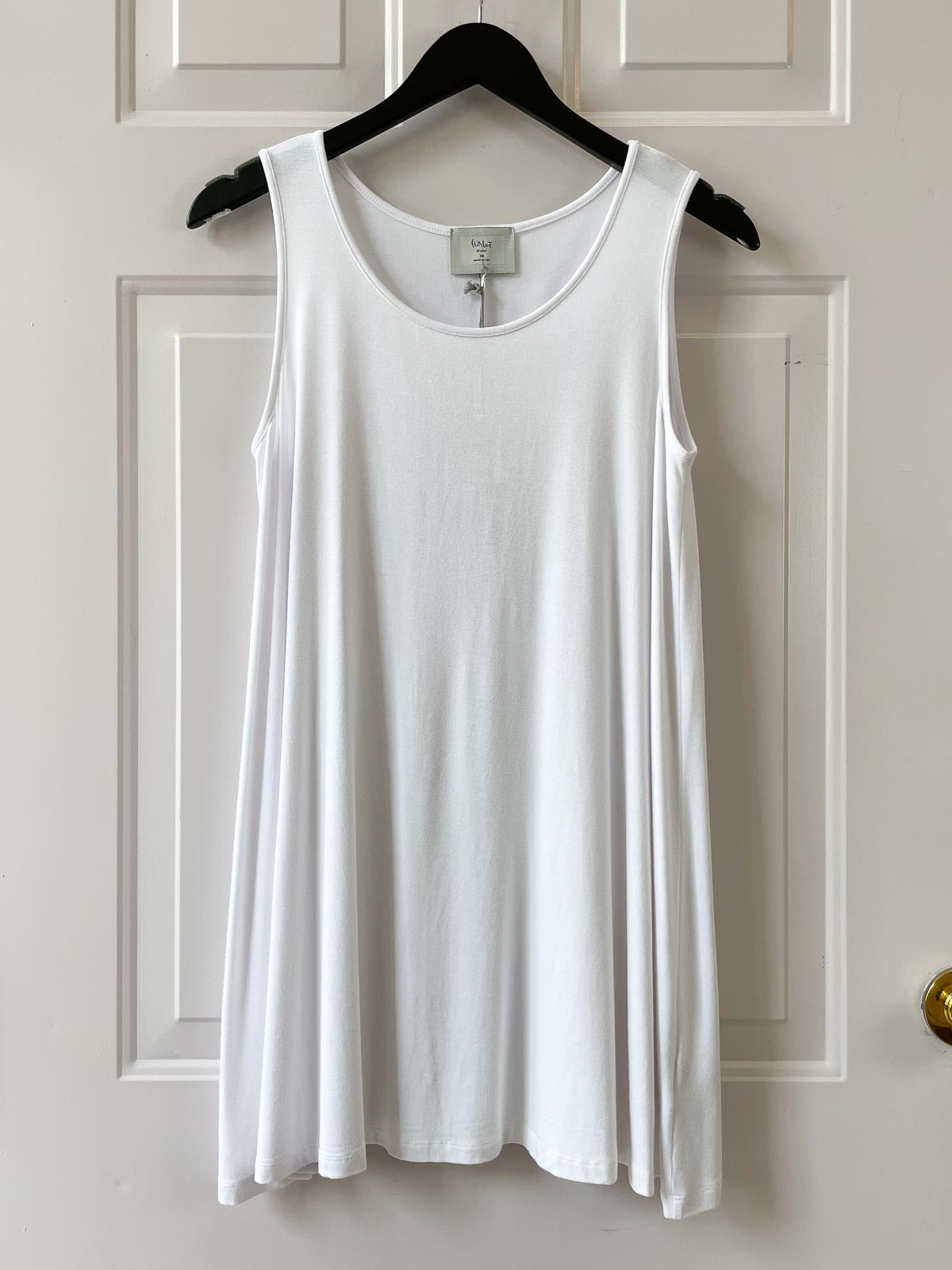 Chalet et ceci Jersey Full Long Tank, White